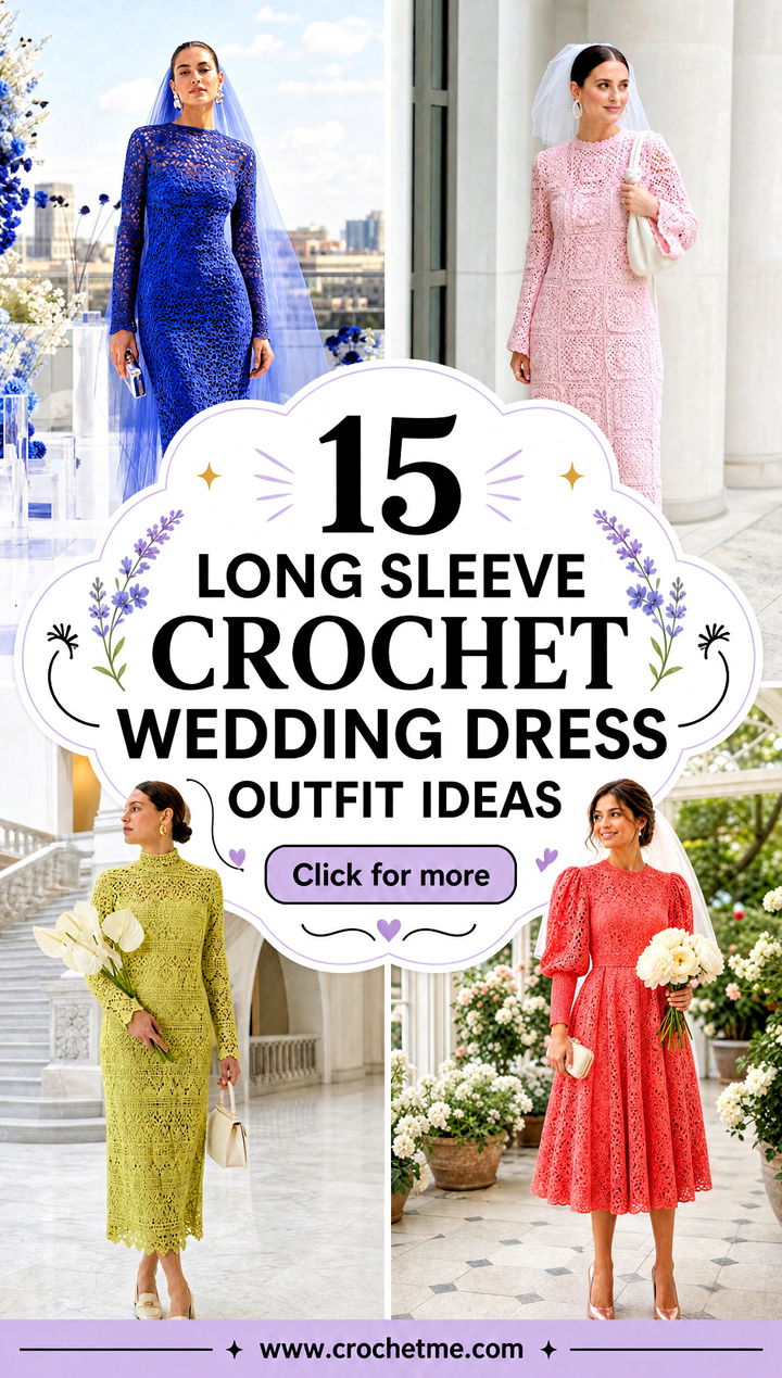 15 long sleeve crochet wedding dress outfit ideas - 15 long sleeve crochet wedding dress outfit ideas