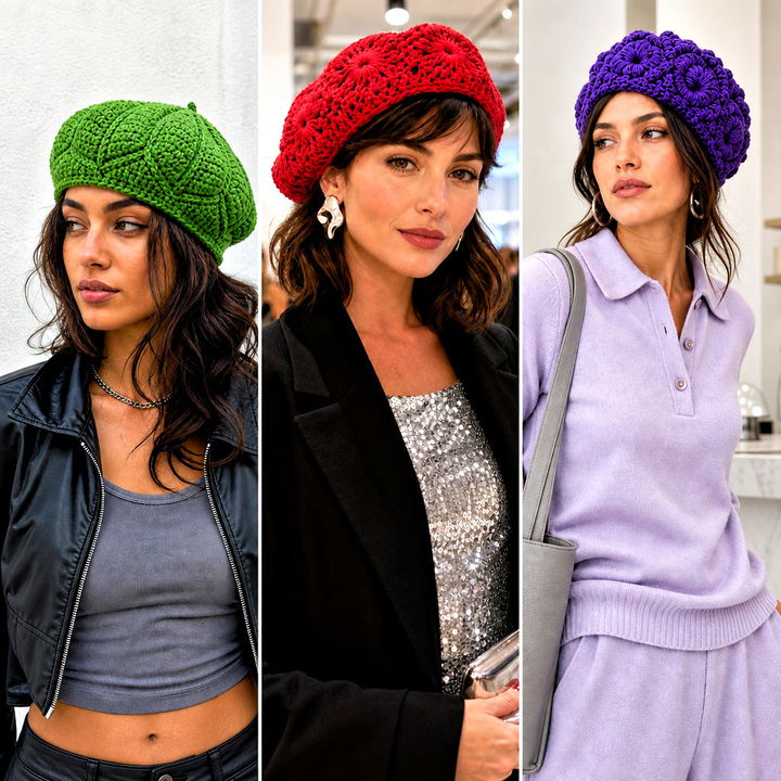 15 Magnolia Crochet Beret Outfit Ideas for Chic Fall Style