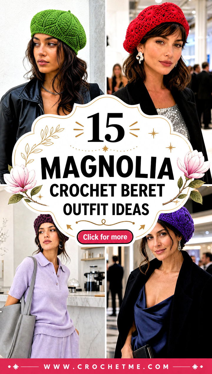15 magnolia crochet beret outfit ideas - 15 magnolia crochet beret outfit ideas