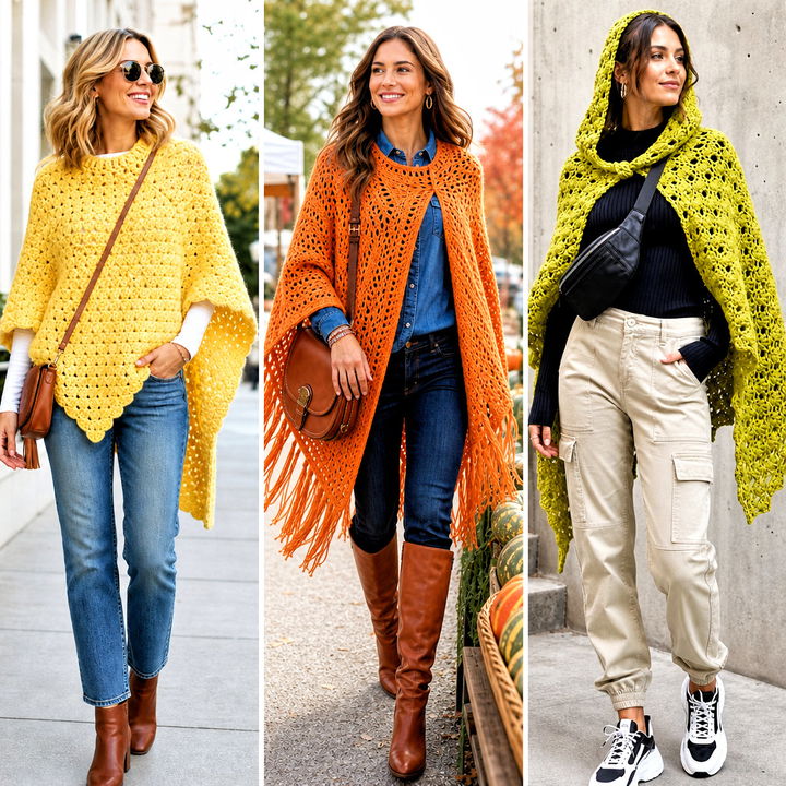 15 Martha Stewart Crochet Poncho Outfit Ideas for Cozy Chic