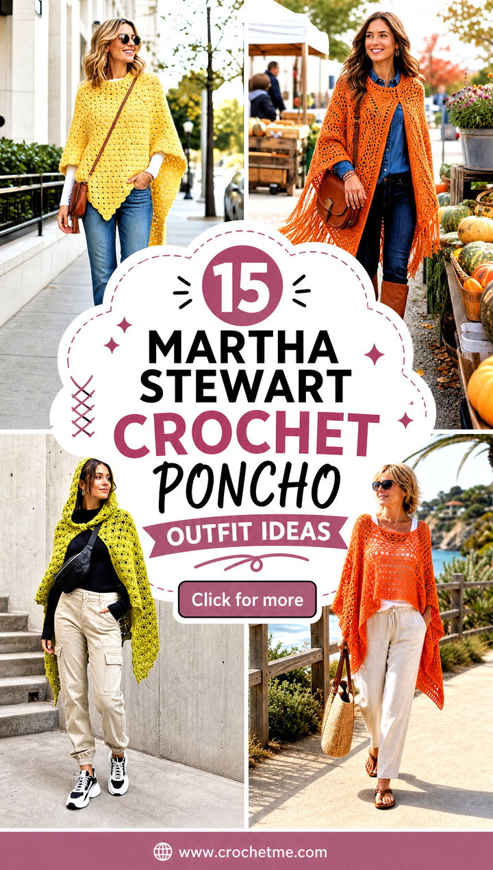 15 martha stewart crochet poncho outfit ideas - 15 martha stewart crochet poncho outfit ideas
