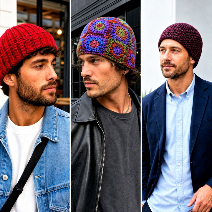 15 Men’s Crochet Beanies Outfit Ideas for Easy Winter Style
