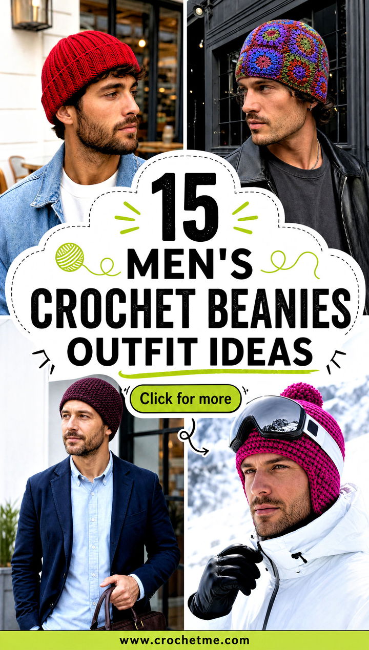 15 mens crochet beanies outfit ideas - 15 men’s crochet beanies outfit ideas