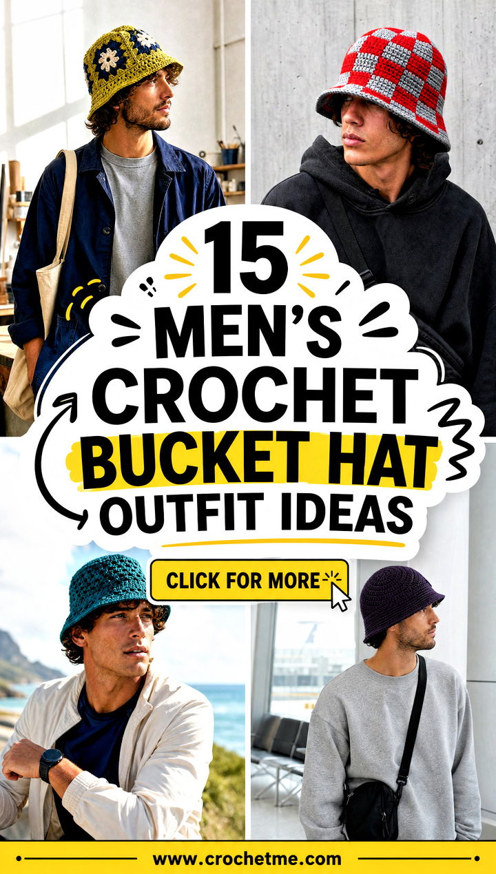 15 mens crochet bucket hat outfit ideas - 15 men’s crochet bucket hat outfit ideas