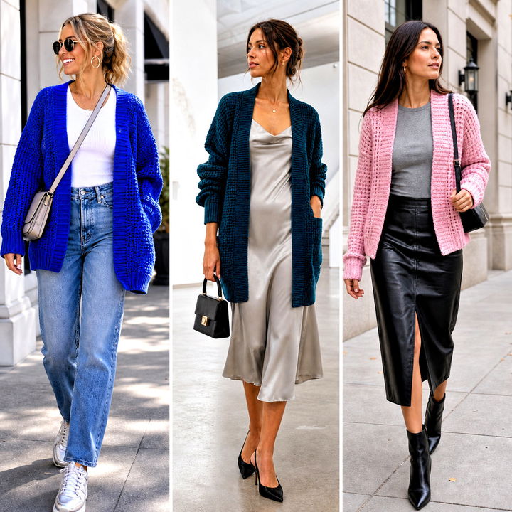 15 Midnight Waffle Crochet Cardigan Outfit Ideas to Try