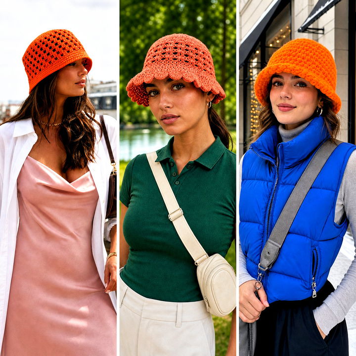 15 Orange Crochet Bucket Hat Outfit Ideas for Sunny Days