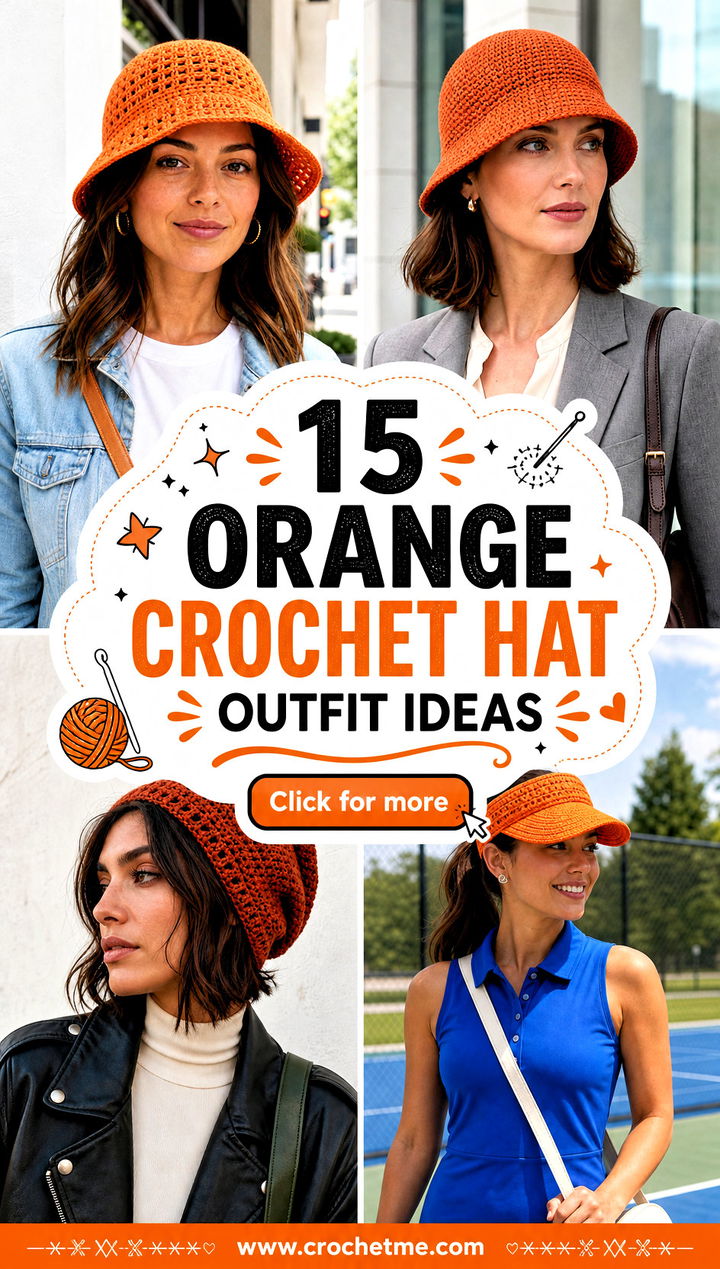 15 orange crochet hat outfit ideas - 15 orange crochet hat outfit ideas
