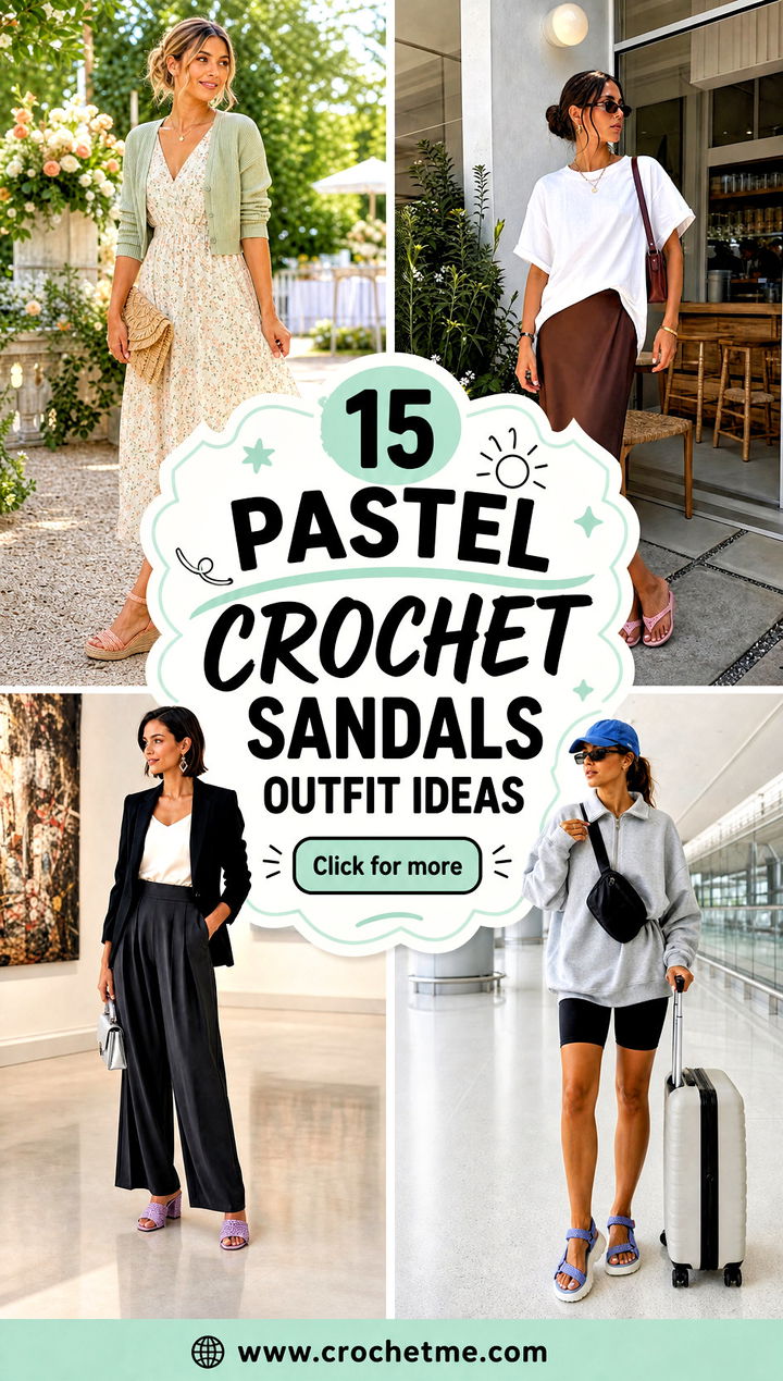 15 pastel crochet sandals outfit ideas - 15 pastel crochet sandals outfit ideas