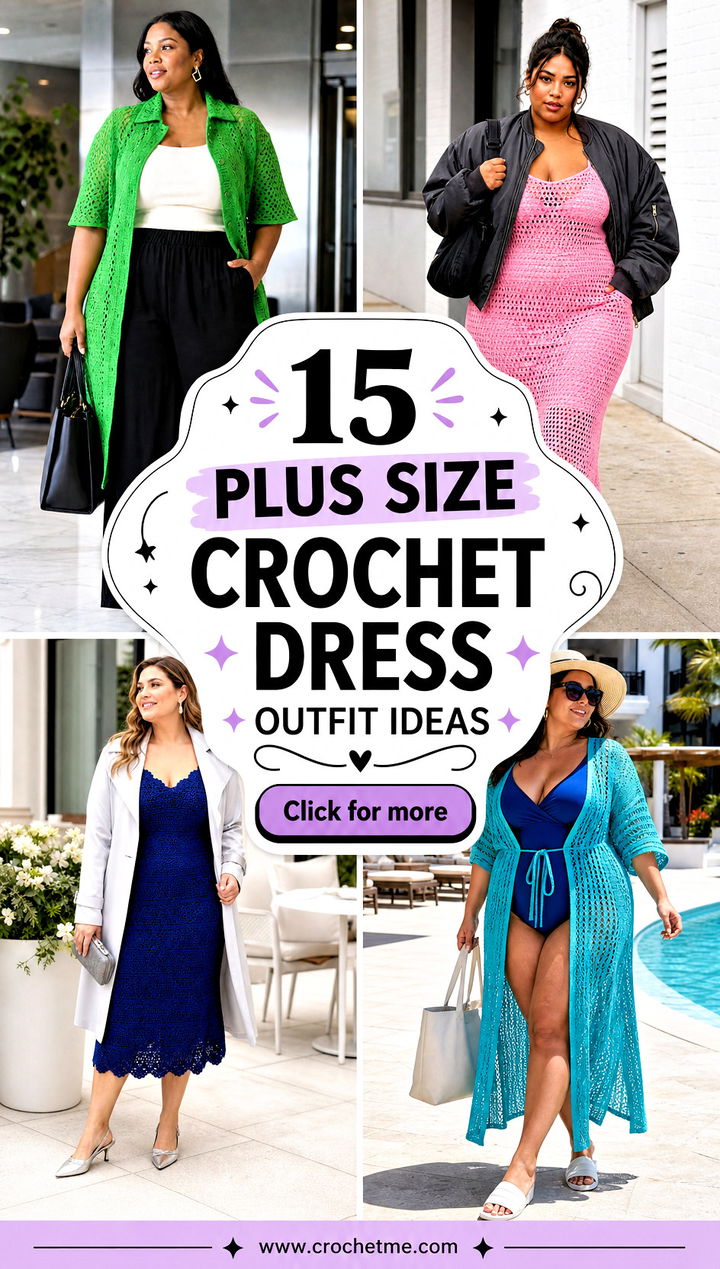 15 plus size crochet dress outfit ideas - 15 plus size crochet dress outfit ideas