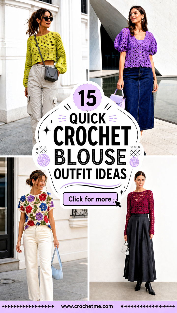 15 quick crochet blouse outfit ideas - 15 quick crochet blouse outfit ideas