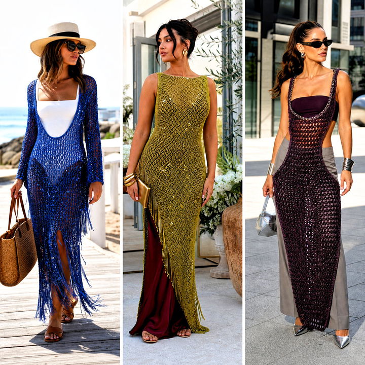 15 Rat and Boa Crochet Dress Outfit Ideas for Party Style