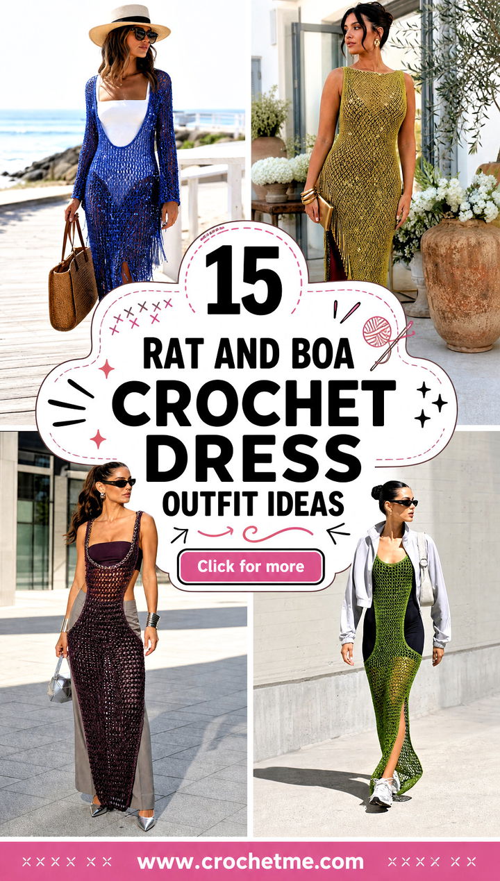 15 rat and boa crochet dress outfit ideas - 15 rat and boa crochet dress outfit ideas