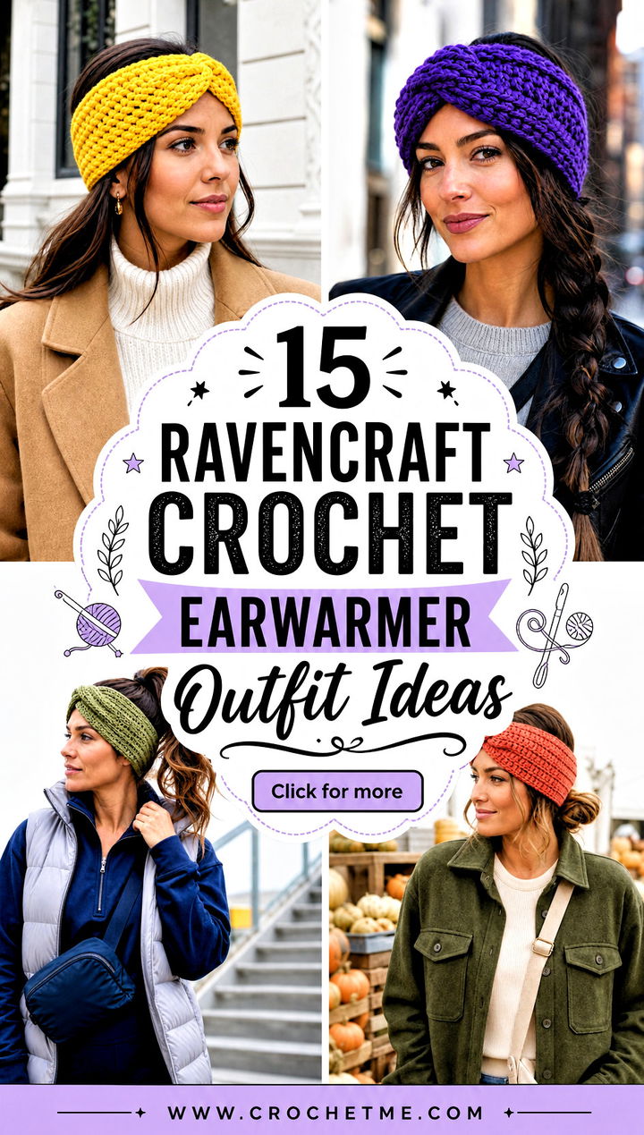 15 ravencraft crochet earwarmer outfit ideas - 15 ravencraft crochet earwarmer outfit ideas