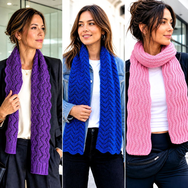 15 Ripple Stitch Crochet Scarf Outfit Ideas for Cozy Style