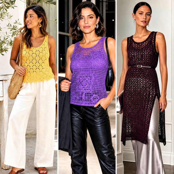 15 rustic crochet tank top outfit ideas