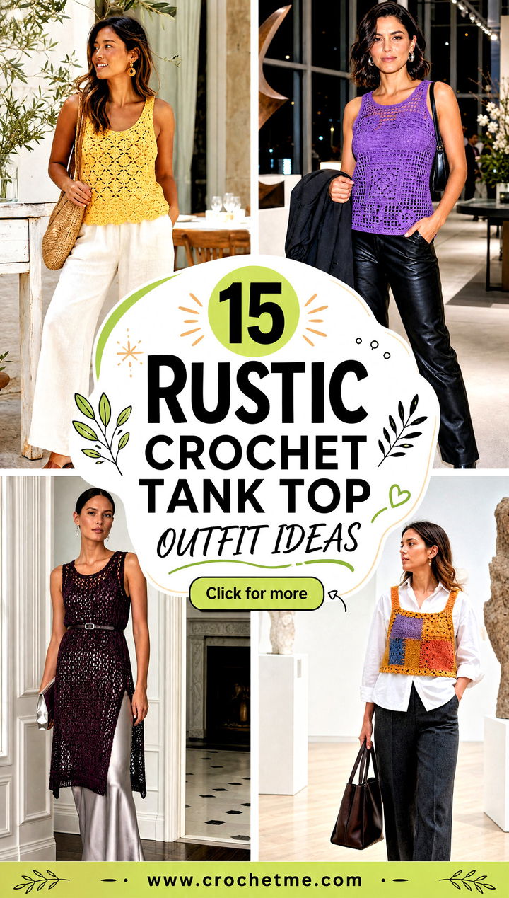 15 rustic crochet tank top outfit ideas - 15 rustic crochet tank top outfit ideas