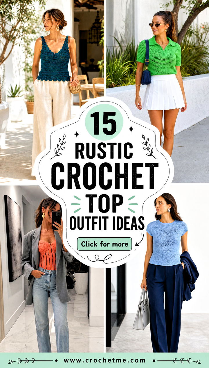 15 rustic crochet top outfit ideas - 15 rustic crochet top outfit ideas