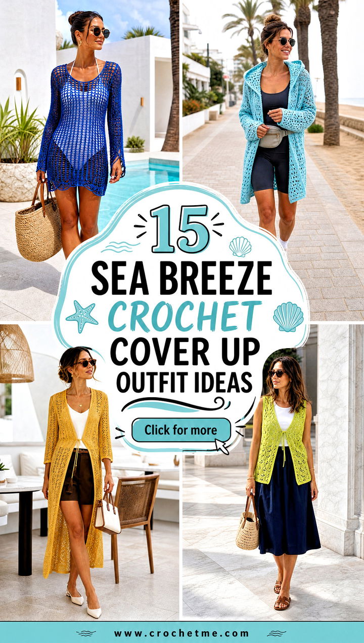 15 sea breeze crochet cover up outfit ideas - 15 sea breeze crochet cover up outfit ideas