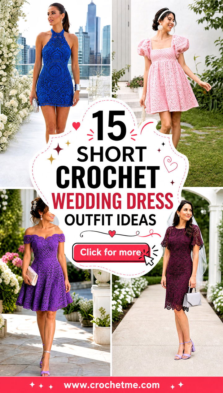 15 short crochet wedding dress outfit ideas - 15 short crochet wedding dress outfit ideas