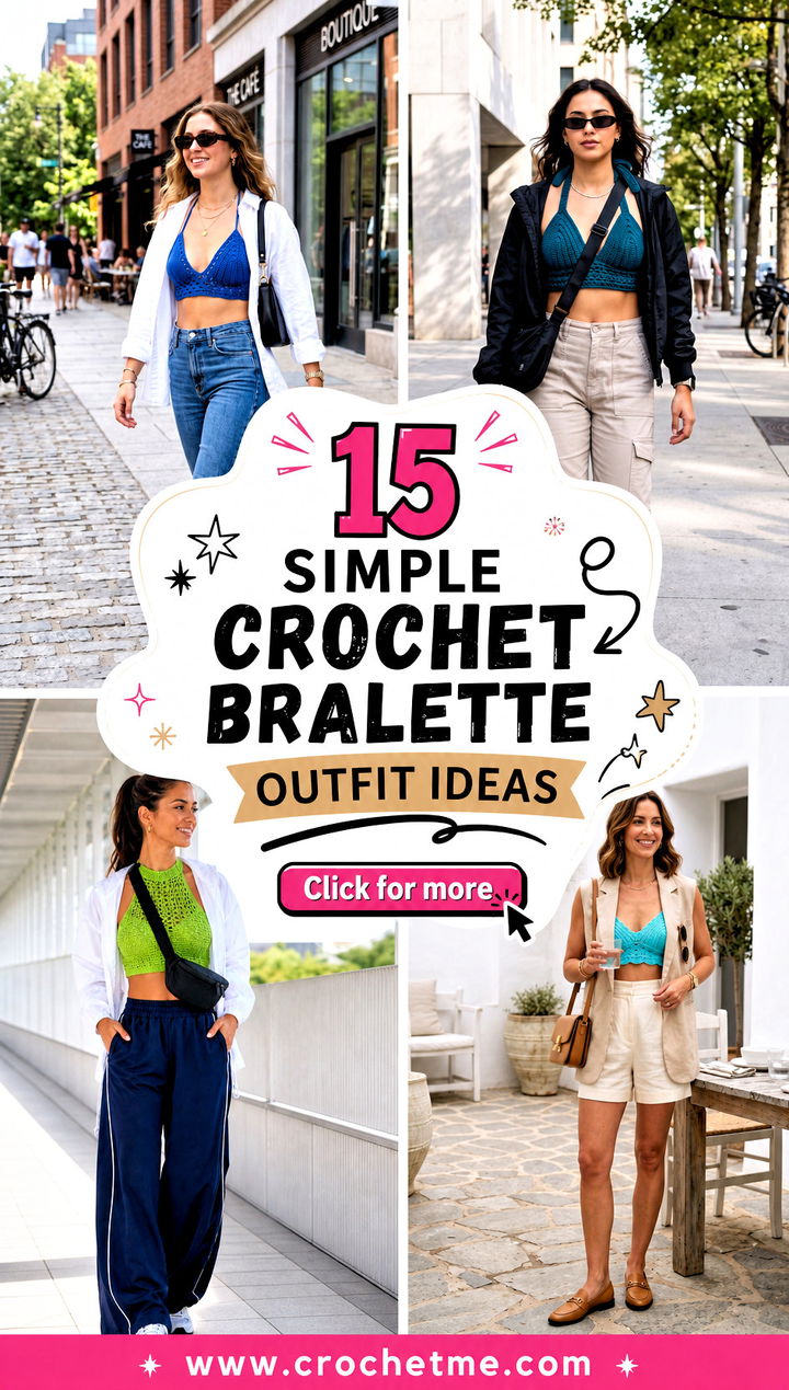 15 simple crochet bralette outfit ideas - 15 simple crochet bralette outfit ideas