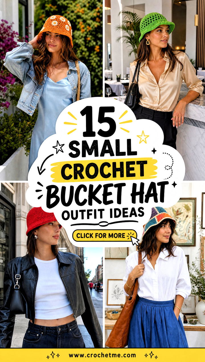 15 small crochet bucket hat outfit ideas - 15 small crochet bucket hat outfit ideas