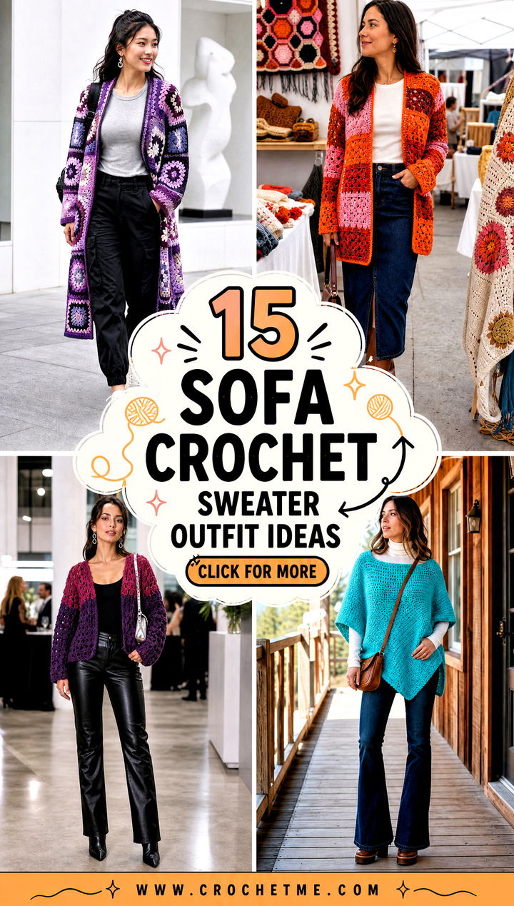 15 sofa crochet sweater outfit ideas - 15 sofa crochet sweater outfit ideas