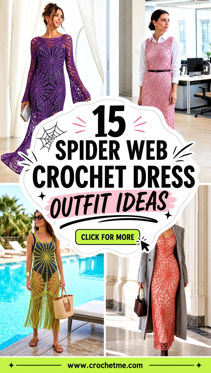 15 spider web crochet dress outfit ideas - 15 spider web crochet dress outfit ideas