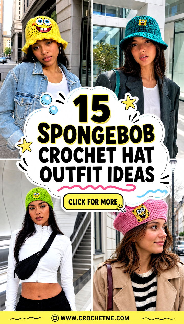 15 spongebob crochet hat outfit ideas - 15 spongebob crochet hat outfit ideas