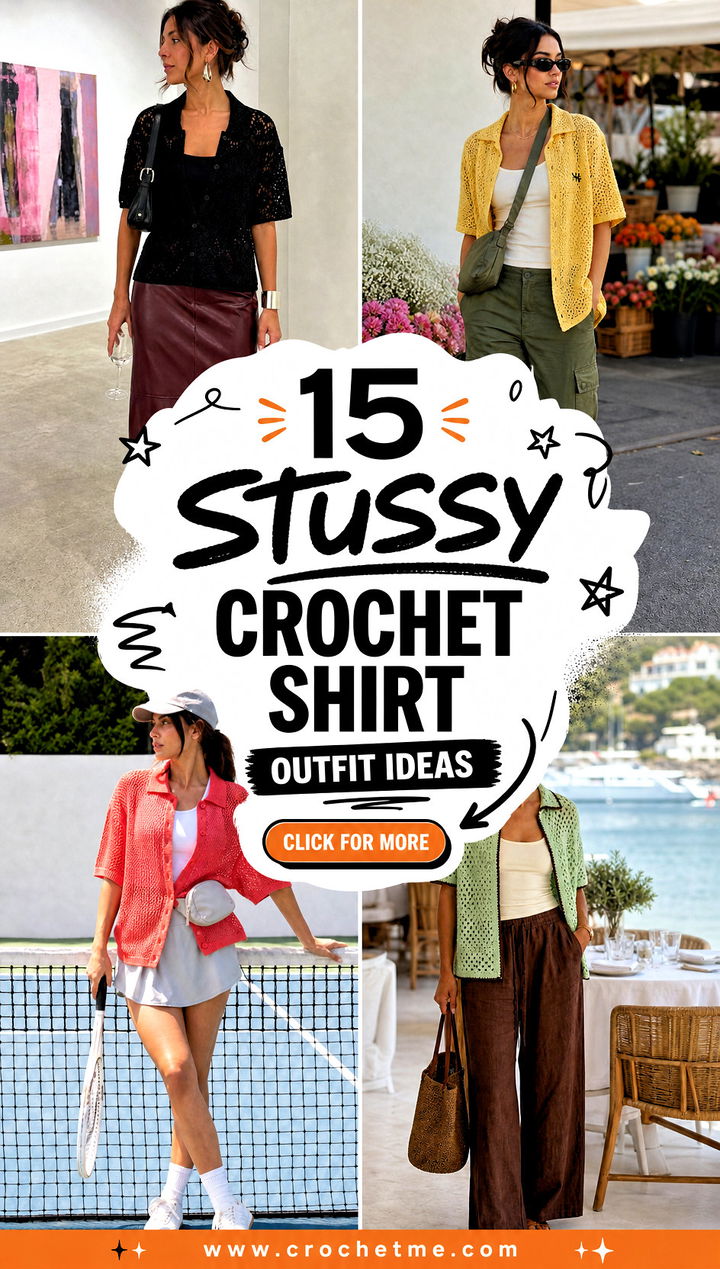 15 stussy crochet shirt outfit ideas - 15 stussy crochet shirt outfit ideas