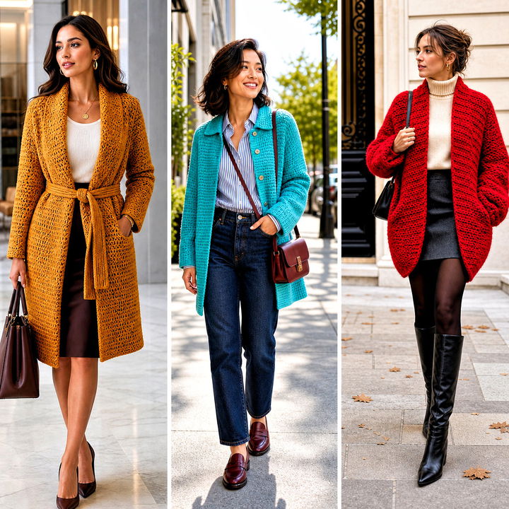 15 Stylish Crochet Coat Design Outfit Ideas for Chic Layers