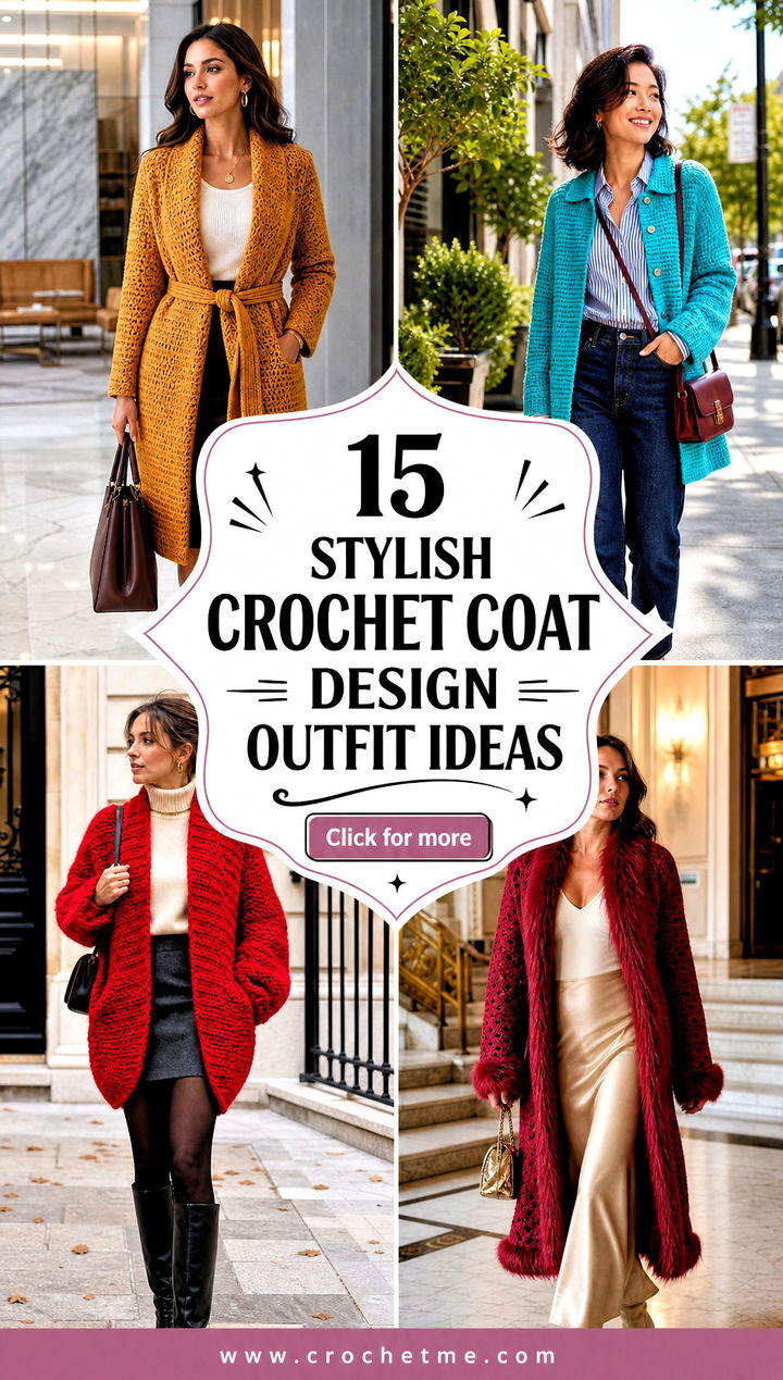 15 stylish crochet coat design outfit ideas - 15 stylish crochet coat design outfit ideas