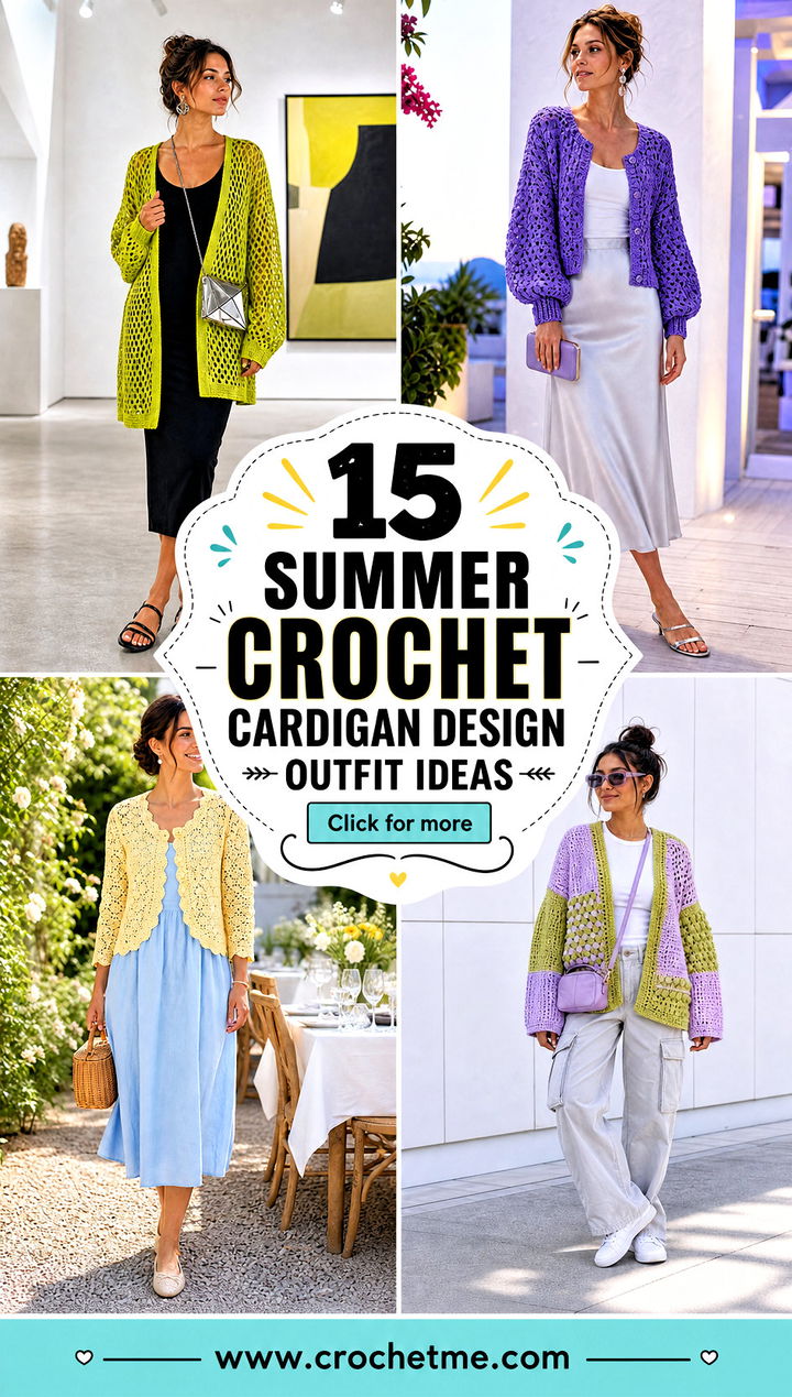 15 summer crochet cardigan design outfit ideas - 15 summer crochet cardigan design outfit ideas