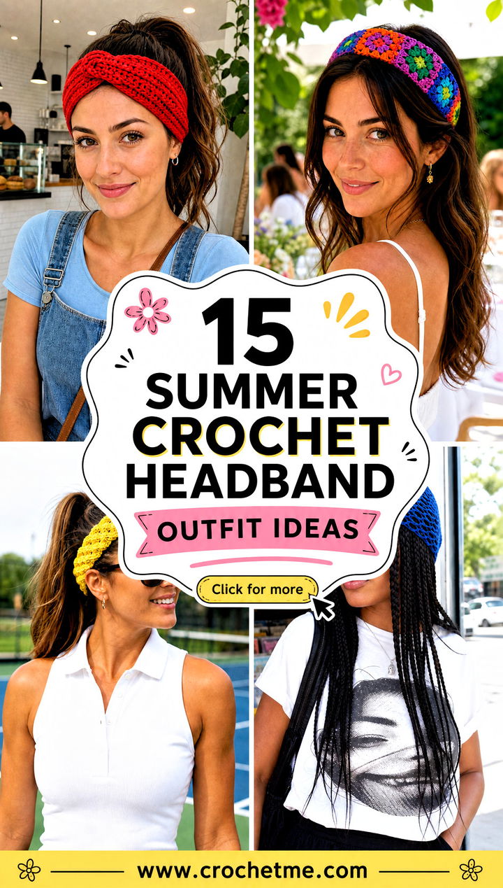 15 summer crochet headband outfit ideas - 15 summer crochet headband outfit ideas