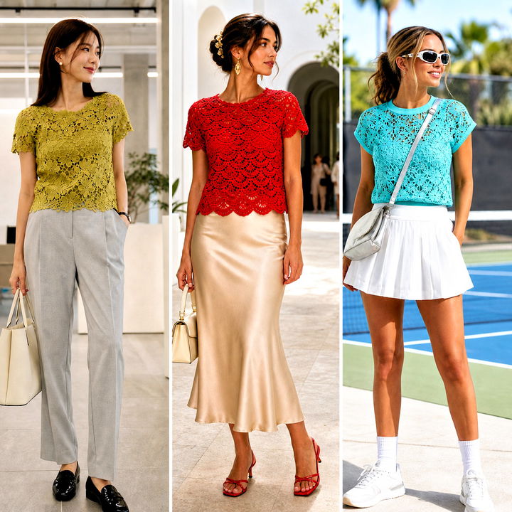 15 Summer Lace Crochet Tee Outfit Ideas for Stylish Beach Days