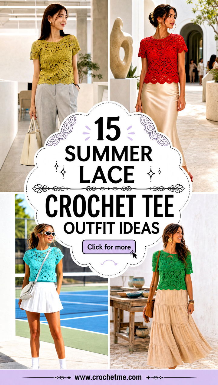 15 summer lace crochet tee outfit ideas - 15 summer lace crochet tee outfit ideas