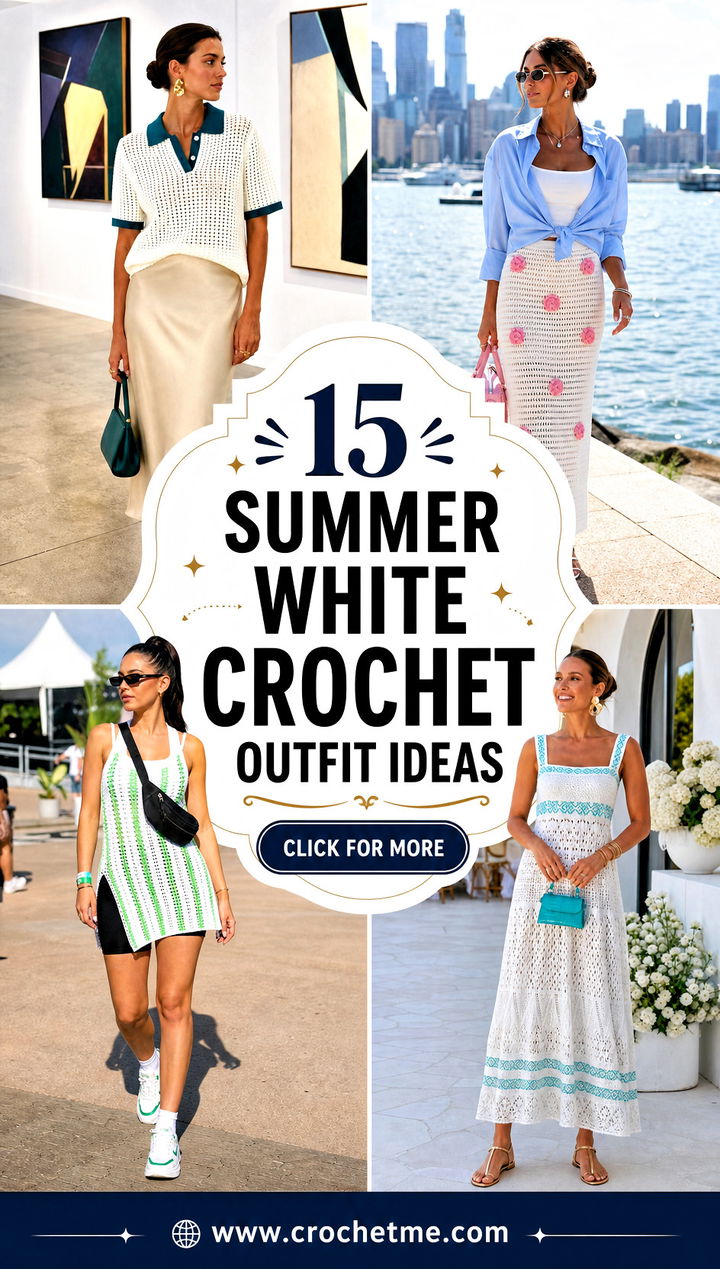 15 summer white crochet outfit ideas - 15 summer white crochet outfit ideas