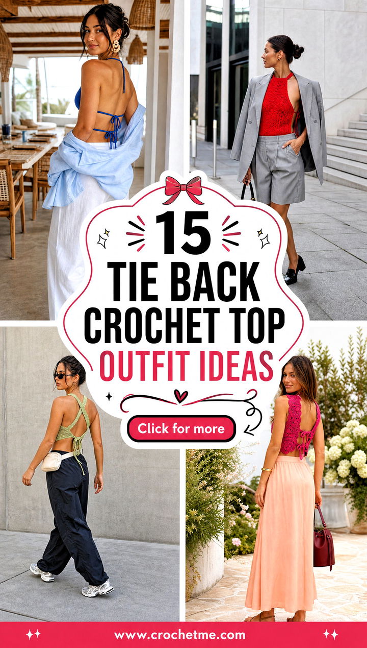 15 tie back crochet top outfit ideas - 15 tie back crochet top outfit ideas