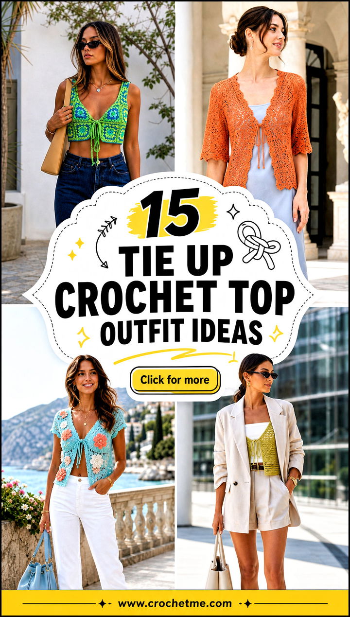 15 tie up crochet top outfit ideas - 15 tie up crochet top outfit ideas