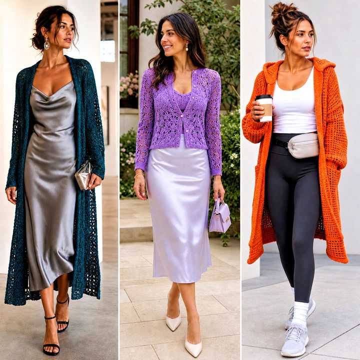 15 Trendy Crochet Cardigan Outfit Ideas for Chic Layering