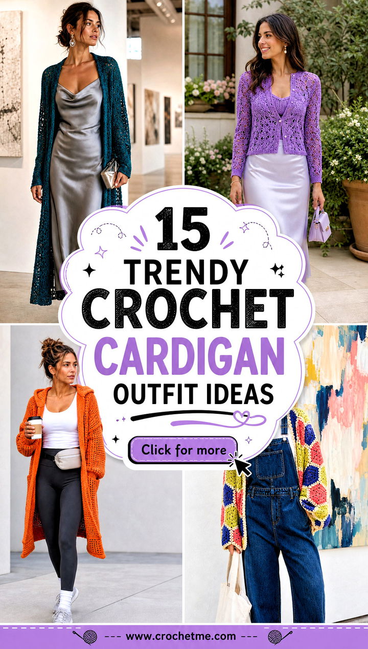 15 trendy crochet cardigan outfit ideas - 15 trendy crochet cardigan outfit ideas