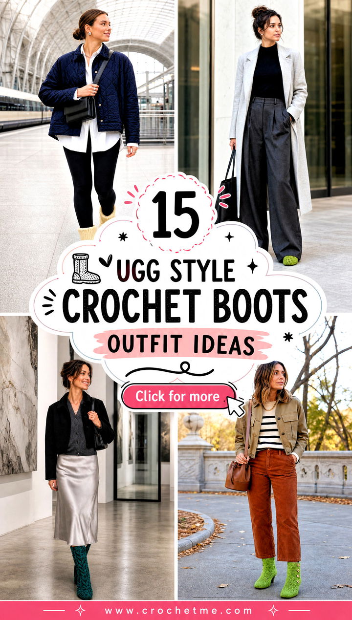 15 ugg style crochet boots outfit ideas - 15 ugg style crochet boots outfit ideas