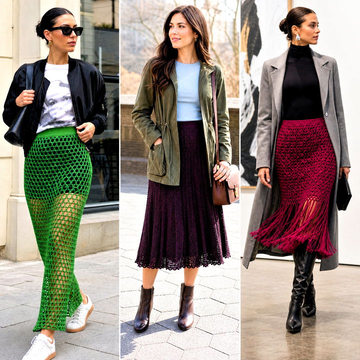 15 Valentine’s Day Crochet Skirt Outfit Ideas for Date Night