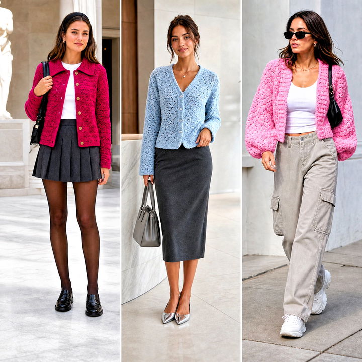 15 Velvet Crochet Cardigan Outfit Ideas for Cozy Chic Looks