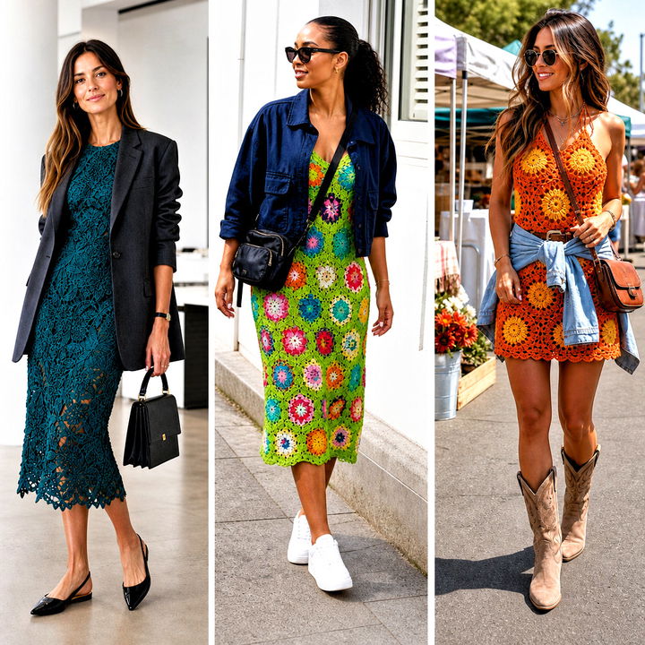 15 Vintage Floral Crochet Dress Outfit Ideas for Retro Chic