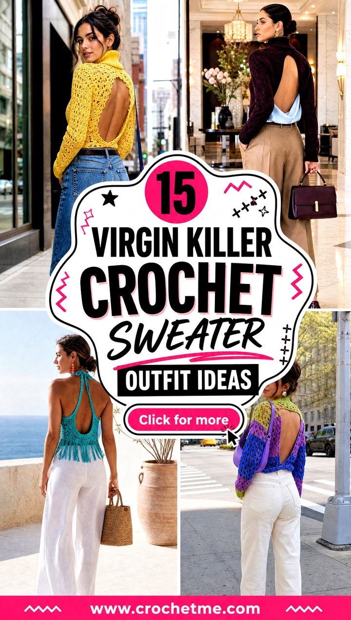 15 virgin killer crochet sweater outfit ideas - 15 virgin killer crochet sweater outfit ideas