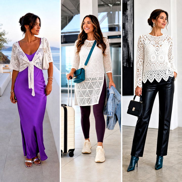 15 White Crochet Blouse Design Outfit Ideas for Chic Summer