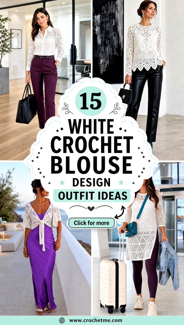 15 white crochet blouse design outfit ideas - 15 white crochet blouse design outfit ideas