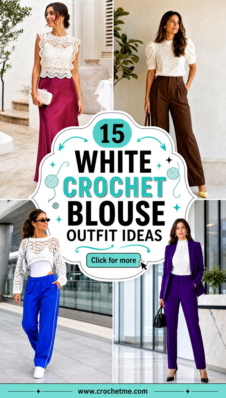 15 white crochet blouse outfit ideas - 15 white crochet blouse outfit ideas