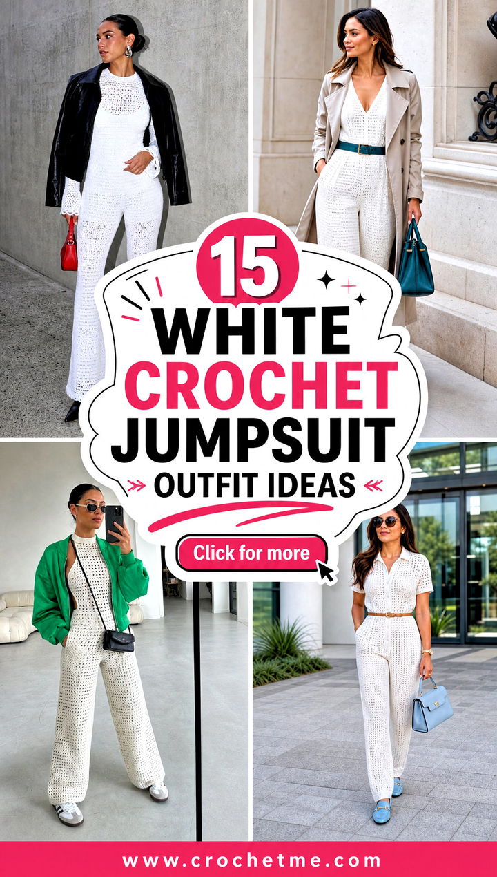 15 white crochet jumpsuit outfit ideas - 15 white crochet jumpsuit outfit ideas