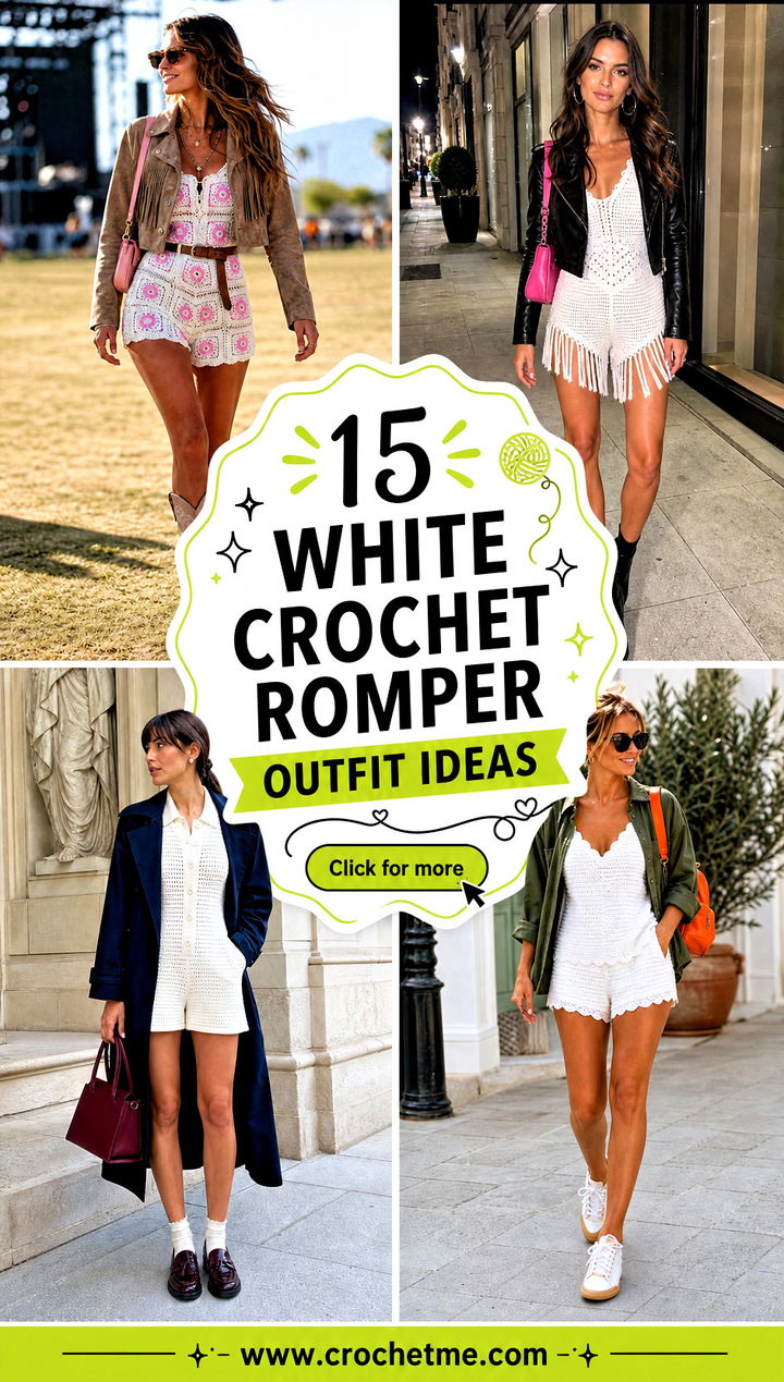 15 white crochet romper outfit ideas - 15 white crochet romper outfit ideas